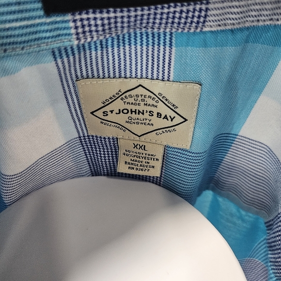St. John's Bay Easy Care men's button short sleeve XXL - Picture 6 of 6